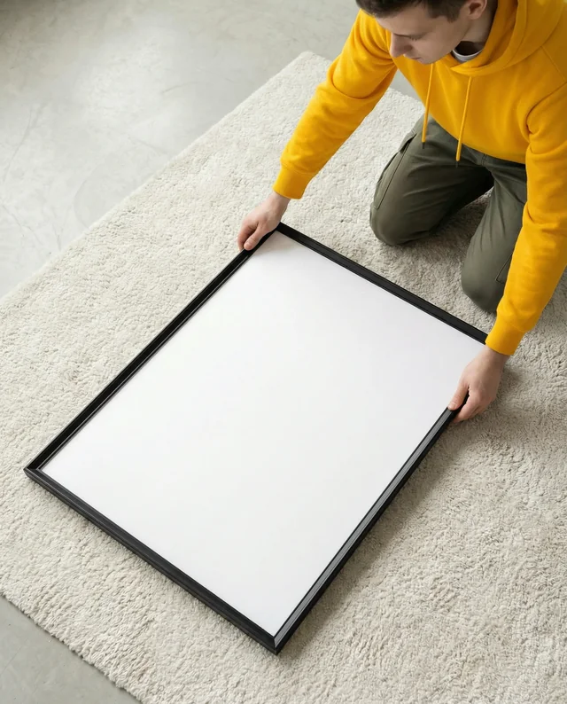 Creative Mockup of a Poster in a Minimalist Setting