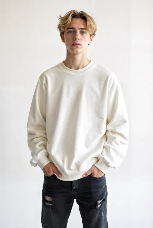 Stylish Mockup of a Young Male in Sweatshirt