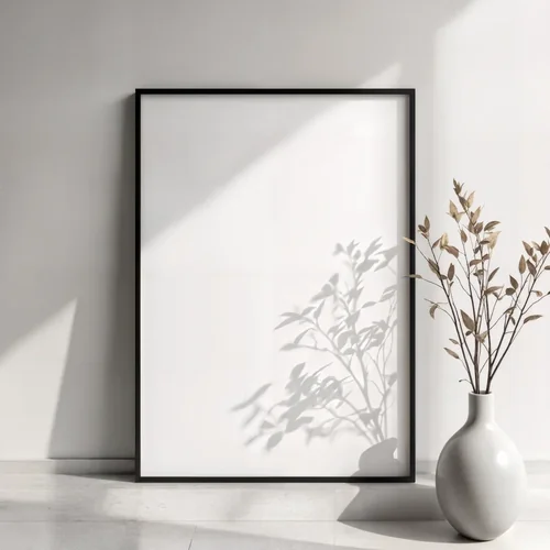 Minimalist Mockup Poster with Soft Background Colors