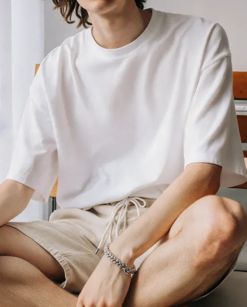 Casual T-Shirt Mockup in Bright Airy Room