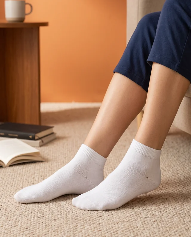Cozy Socks Mockup in a Relaxing Indoor Scene