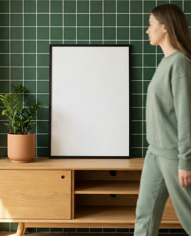 Elegant Mockup Poster of Minimalist Interior Scene