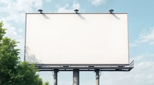 Stunning Mockup of a Blank Billboard in Clear Sky