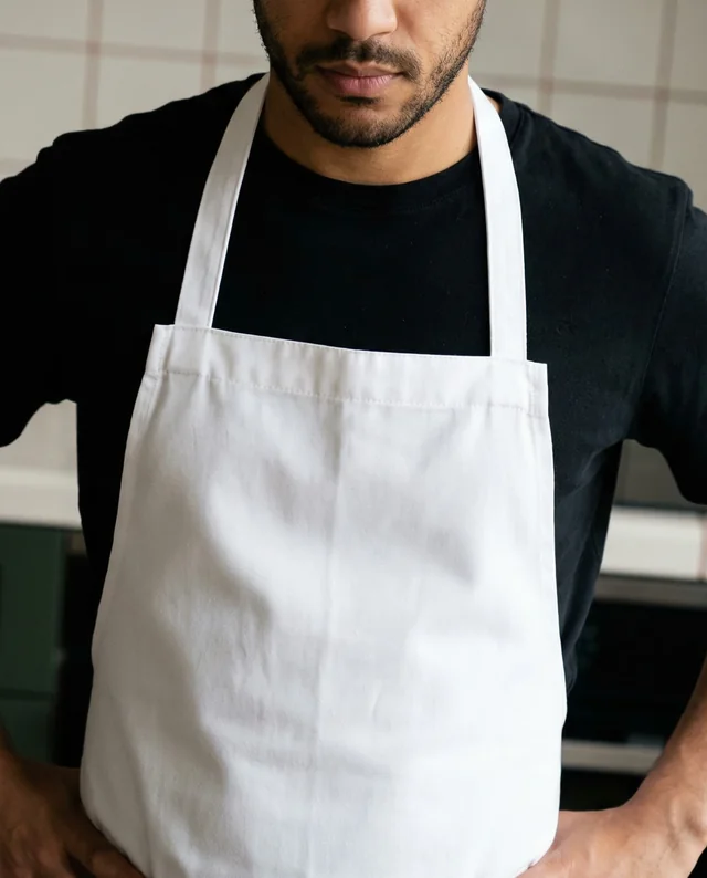 Confident Male Chef Mockup in Modern Kitchen Setting