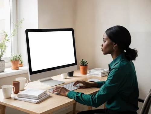 Modern iMac Mockup in a Serene Workspace