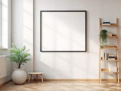 Modern Mockup Poster with Soft Background and Colors