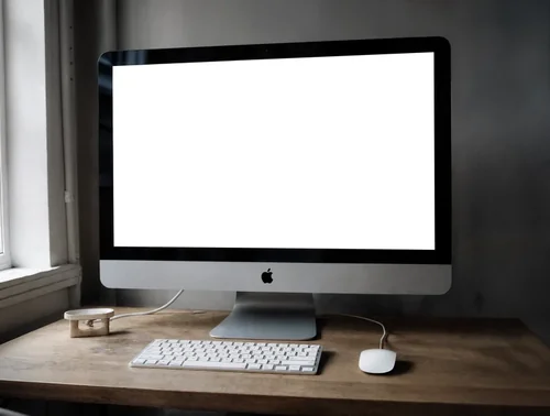 Sleek iMac Mockup for Modern Workspace Design