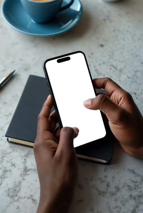 Mockup of iPhone 16 Pro Max: Casual Daily Activity
