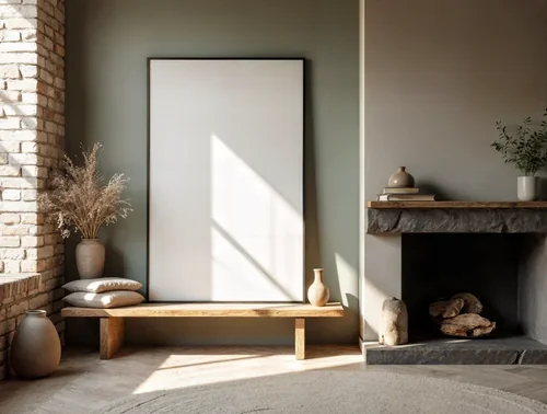 Serene Mockup Poster with Soft Green Background and Colors