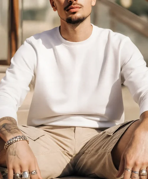 Stylish Mockup of a Young Man in a Sweatshirt