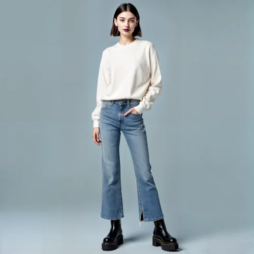 Stylish Mockup of a Young Woman in a Sweatshirt