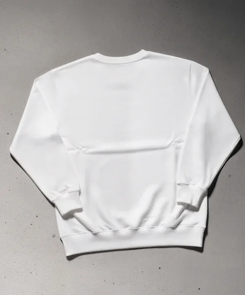 Minimalist Mockup of a Plain White Sweatshirt