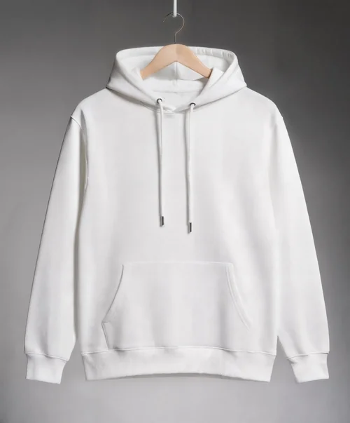 Stylish Mockup of a Classic White Hoodie
