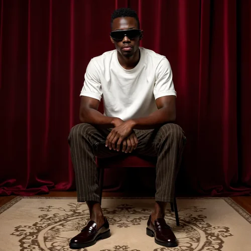 Stylish Mockup of T-Shirt with Elegant Red Background