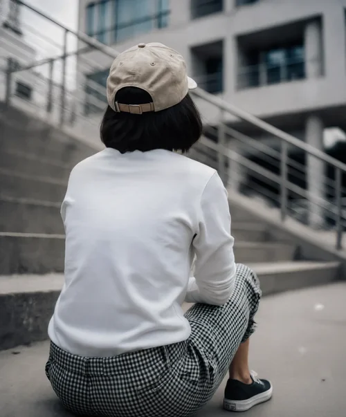 Stylish Mockup of a Young Person in a Sweatshirt