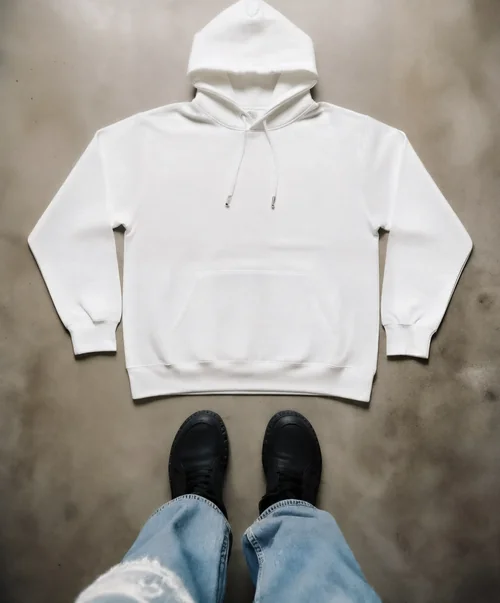 Stylish Hoodie Mockup on Concrete Surface