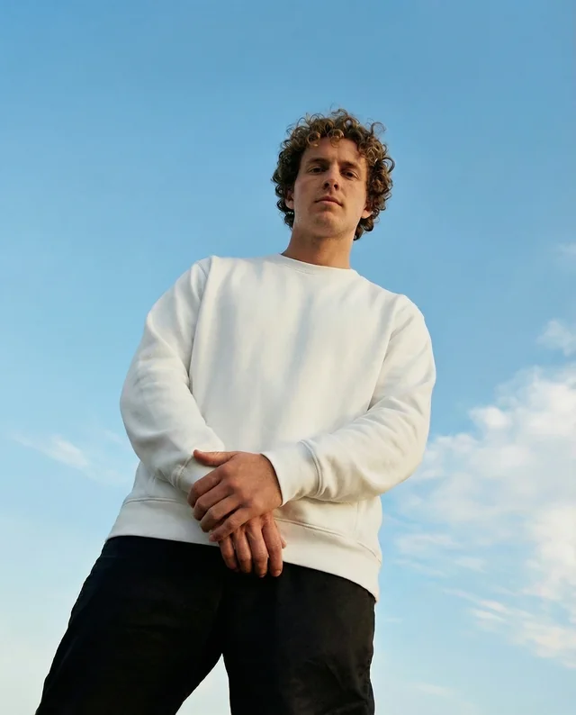 Stylish Mockup of Young Man in Casual Sweatshirt