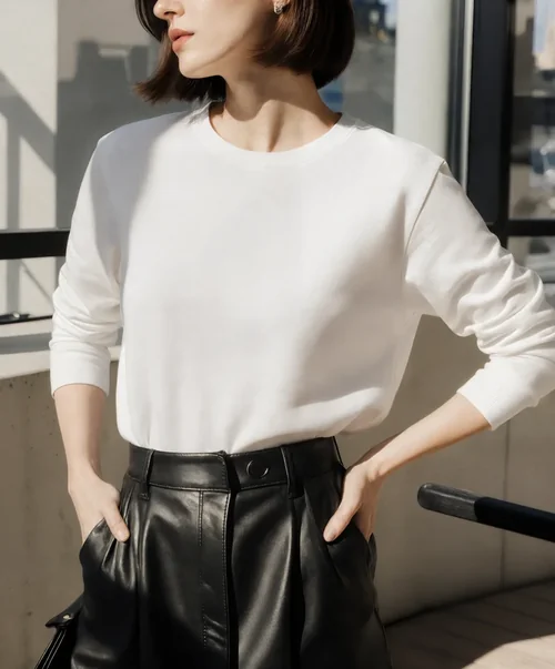 Chic Mockup of a Stylish Sweatshirt in Modern Interior