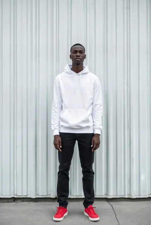 Stylish Hoodie Mockup with Muted Gray Background and Colors