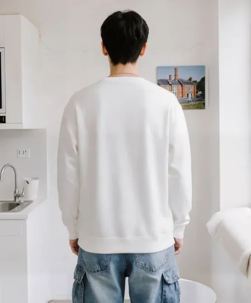 Stylish Sweatshirt Mockup in Modern Kitchen Setting