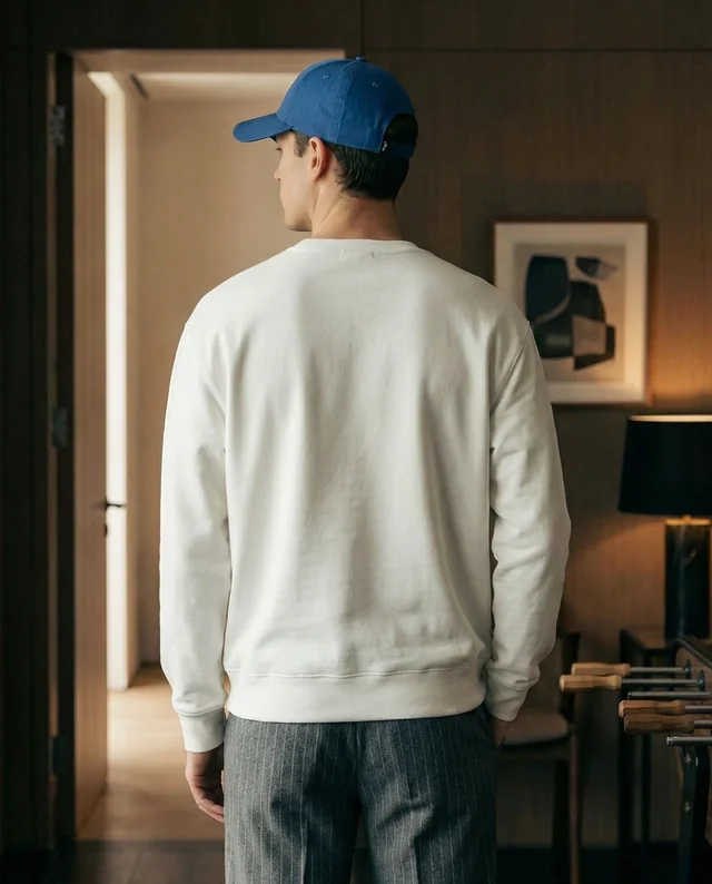 Stylish Mockup of a Casual Sweatshirt in Modern Setting