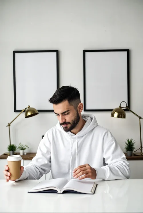 Stylish Hoodie Mockup with Warm Background Colors