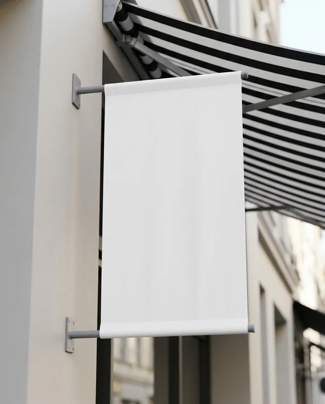 Elegant Mockup of a Banner Sign on a City Building