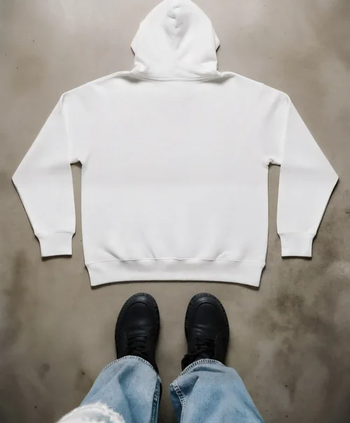 Minimalist Hoodie Mockup on Concrete Surface