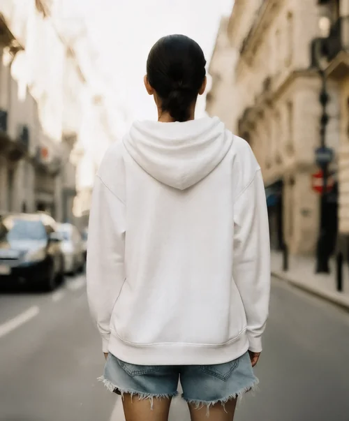 Stylish Hoodie Mockup in a Vibrant Urban Setting
