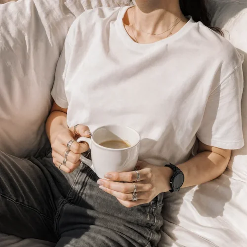 Cozy T-Shirt Mockup for Relaxed Lifestyle Vibes