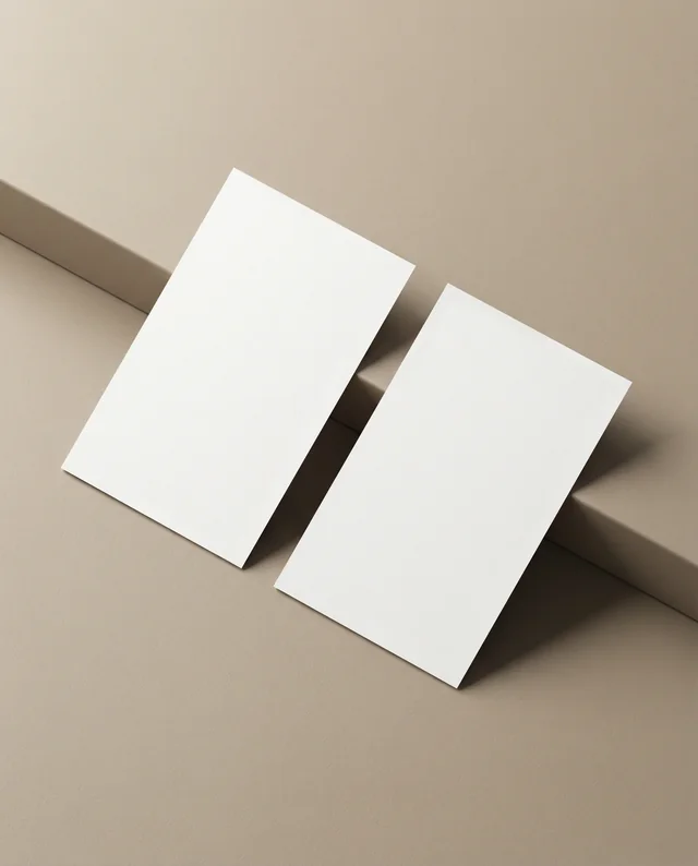 Elegant Mockup of Minimalist Business Card Design