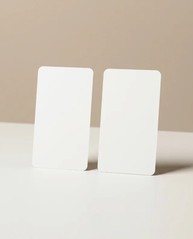 Elegant Business Card Mockup on Light Surface