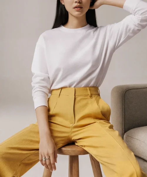 Stylish Mockup of a Casual Sweatshirt Look