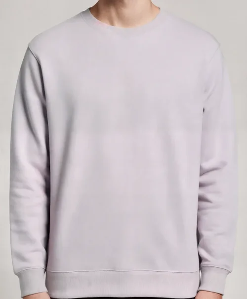 Stylish Mockup of a Light Gray Sweatshirt Design