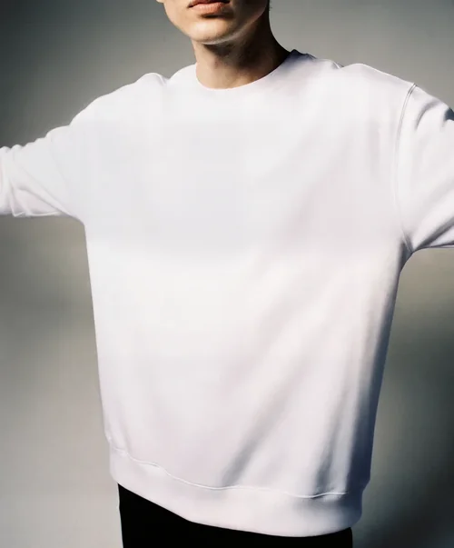 Stylish Mockup of a Sweatshirt on a Male Model