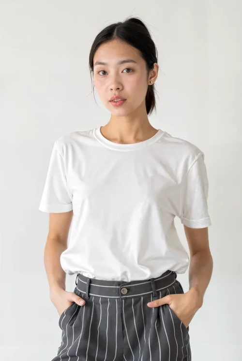 Minimalist Mockup T-Shirt with Soft Background Colors