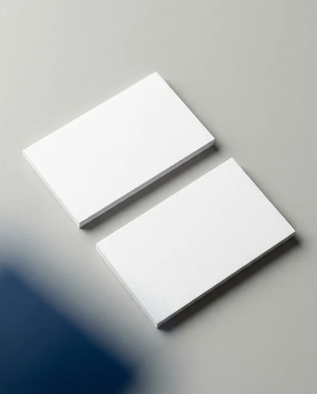 Elegant Mockup of Blank Business Cards on Gray Surface