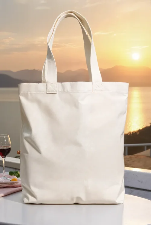 Elegant Tote Bag Mockup in Serene Sunset Setting