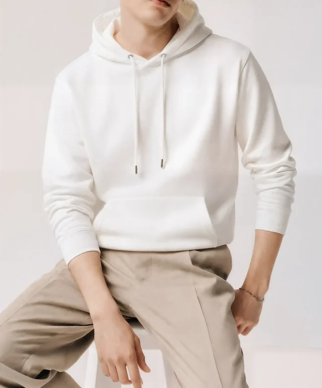 Stylish Hoodie Mockup of Young Man in Casual Outfit