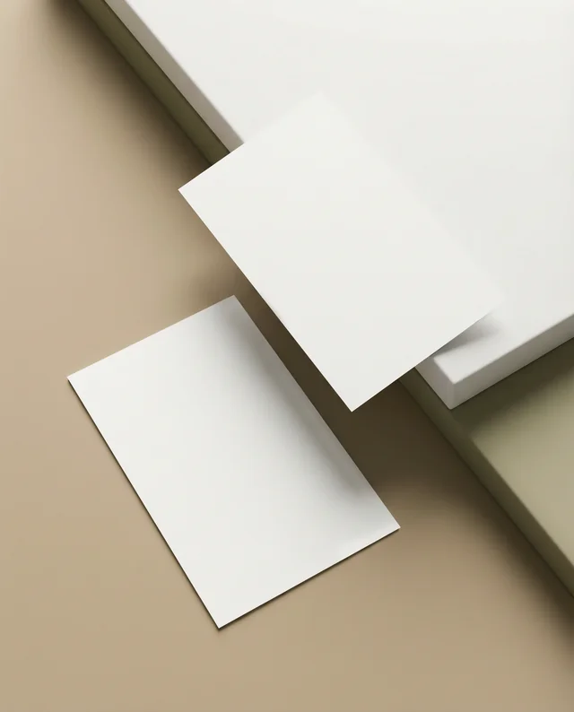 Elegant Mockup of Minimalist Business Card Design