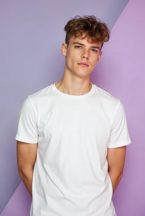 Minimalist T-Shirt Mockup for Casual Fashion Portraits