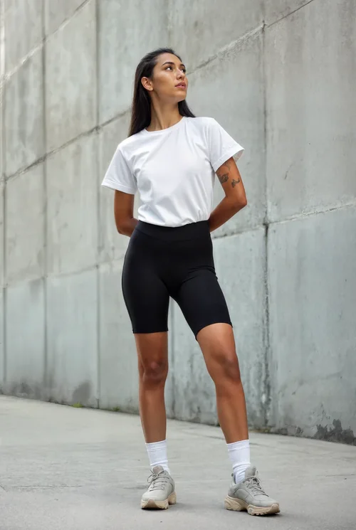 Urban Mockup T-Shirt with Minimalist Background Colors