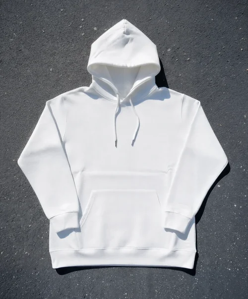 Stylish Mockup of a Classic White Hoodie
