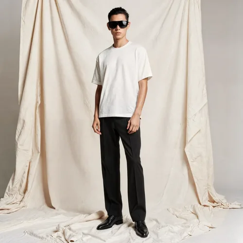 Stylish Mockup T-Shirt Against Soft Beige Background