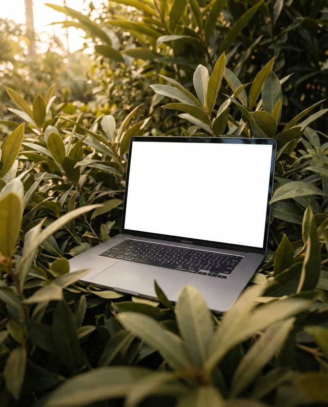 Nature-Inspired MacBook Mockup for Custom Designs