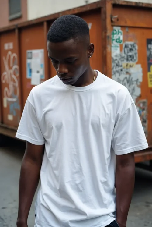 Urban T-Shirt Mockup: Street Style Photography