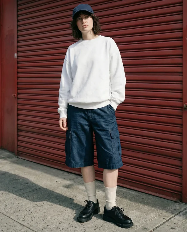Urban Mockup of Confident Young Person in Sweatshirt