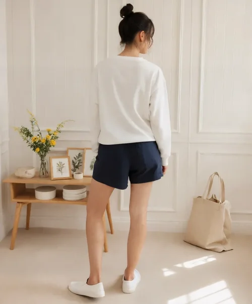 Stylish Mockup of a Young Woman in a Sweatshirt