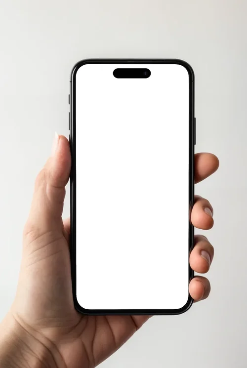 Black iPhone 16 Pro Max Mockup - Modern Design Showcase