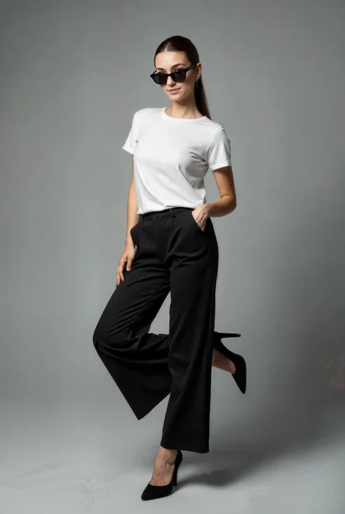 Chic Mockup T-Shirt Against Soft Gray Background Colors